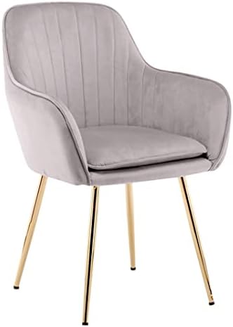 Comfynest - Modern Luxury Dining Room Office Chair Armless Nordic Velvet Restaurant Furniture (Beige)