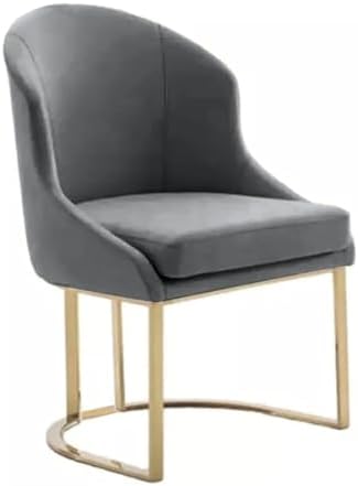 Comfynest  Dining Chairs Modern Golden Metallic Frame Legs chair (Dark Grey)