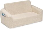 Delta Children Cozee Flip-Out Sherpa 2-in-1 Convertible Sofa to Lounger for Kids,