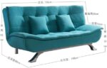 Comfynest Fabric Multifunction Folding Foam Sofa Bed Set Living Room (Musturd)