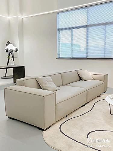 Comfynest Leather Sofa Combination Sofa Living Room Furniture (beige, Four-seater) (248cm)