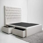 Comfynest Contemporary King-Size Bed with Inbuilt Drawers (180cm x 200cm) No Mattress