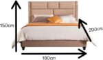 Comfynest Furniture Upholstery Designer Beds Italian Velvet Bed King Size 180cmX200cm (Without Mattress)