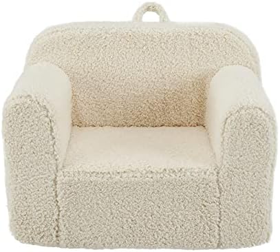 Comfynest Furniture Kids Armchair Toddler Couch Baby Sofa Chair with Sherpa Fabric for Boys and Girls (Beige)