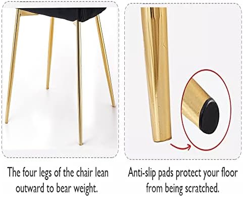 Comfyest Kitchen Chair, Soft Velvet Seat and Back With Thick Seat Cushion Metal Legs Armchairs for Dining Room and Living Room (Brown)