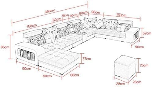 Comfynest  Live Room Sofa,Apartment Living Room Corner Nordic Removable Washable Sofa Combination Furniture (white)