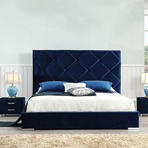 Comyfnest FURNITURE FACTORY (LLC) Chic C46 Velvet Fabric Canton European Upholstered Bed - King Size Buy Online at Best Price in UAE - Amazon.ae