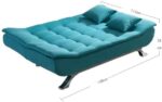 Comfynest Fabric Multifunction Folding Foam Sofa Bed Set Living Room (Musturd)