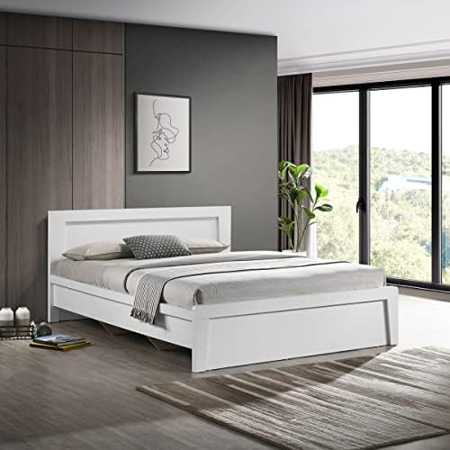 Comfynest Box Kulltorp Plus 6-Piece Queen Bedroom Set with 1 Queen Bed, 2 Nightstands, 1 Dresser Mirror and Stool
