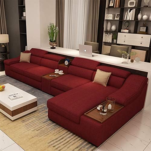 Comfynest Living Room Fashion Fabric Sofa, Red