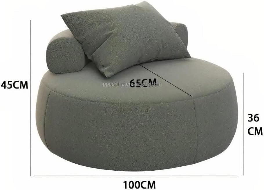 Comfynest Round Shape Single Sofa Chair Set of 2 No Arm Sofa Set For Living Room
