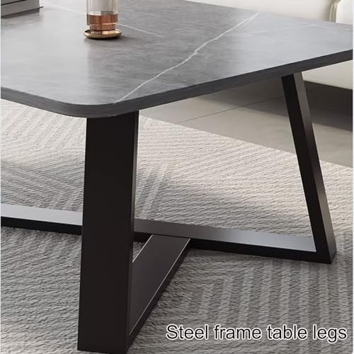 Coffee Table Small Square Coffee Tables Simple Modern Center Table for Living Room Home Office, Square Center Tables Living Room, Sturdy and Easy Assembly (Color  Black)