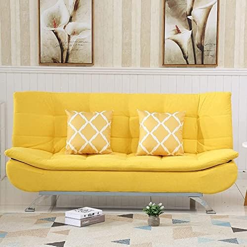 Comfynest Fabric Multifunction Folding Foam Sofa Bed Set Living Room (Musturd)