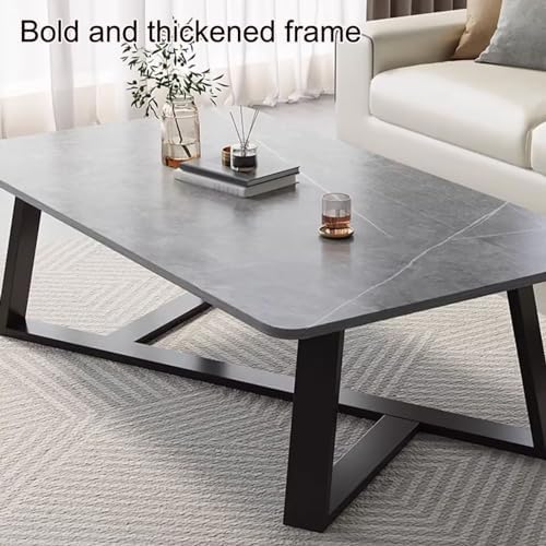 Coffee Table Small Square Coffee Tables Simple Modern Center Table for Living Room Home Office, Square Center Tables Living Room, Sturdy and Easy Assembly (Color  Black)