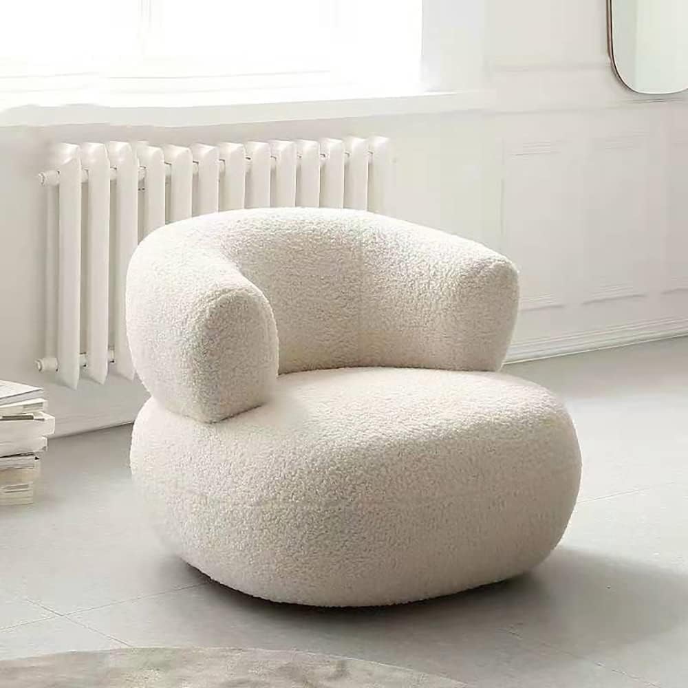 Home Boucle Sofa Chairs Single Seat Comfy Arm Chair Upholstered Living Room Chair Bedroom Furniture