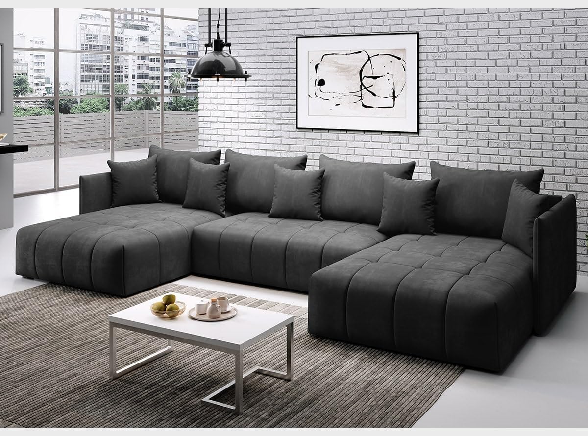 Comfynest Deluxe U-Shape Sectional Sofa Modern Living Room Elegance Spacious Comfort and Stylish Design