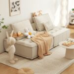 ComfyNest Double Small Sofa Cloth Lazy Sofa Square Combination Tatami Living Room Bedroom Small Flat Beancurd Block Sofa 72 * 72 * 37