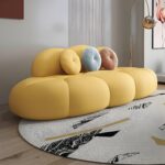 Comfynest Contemporary Armless Sofa Wool Cloud