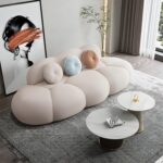 Comfynest Contemporary Armless Sofa Wool Cloud