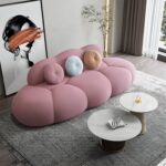 Comfynest Contemporary Armless Sofa Wool Cloud