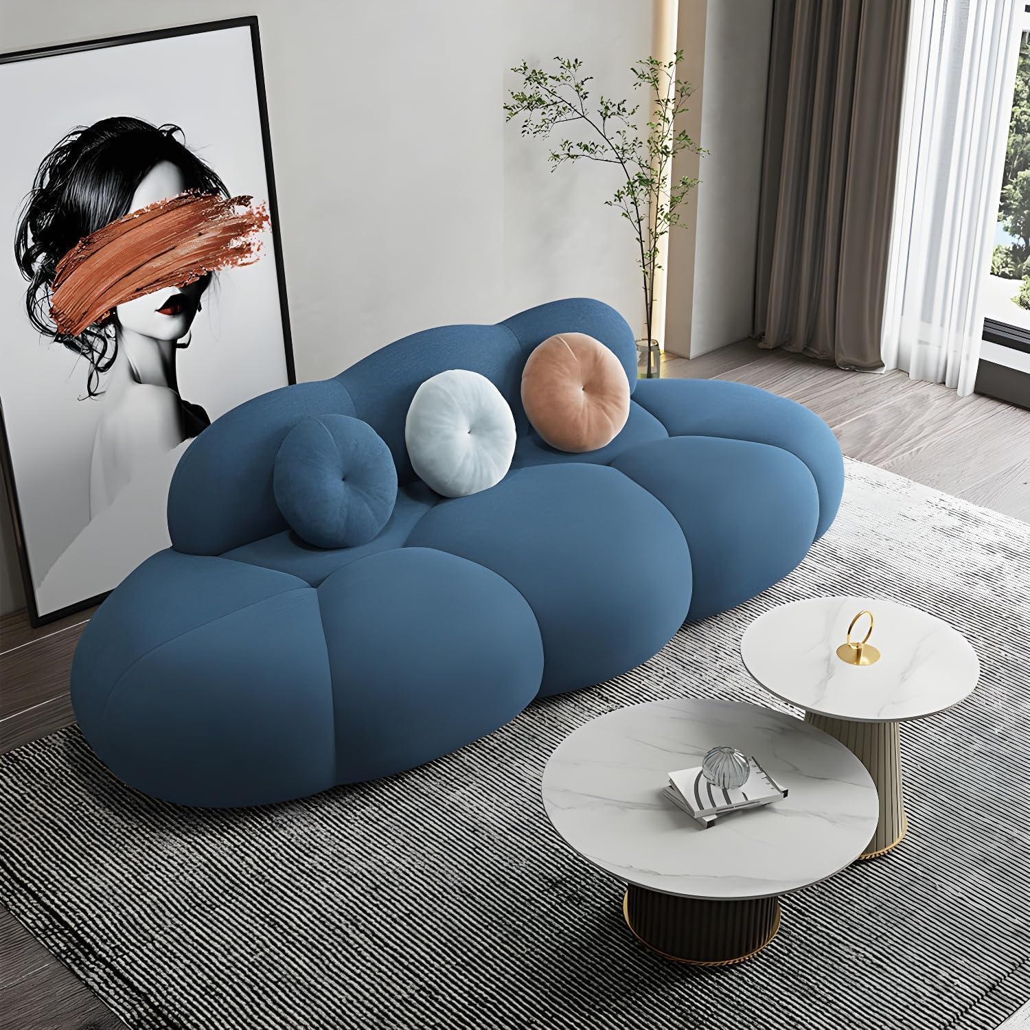 Comfynest Contemporary Armless Sofa Wool Cloud