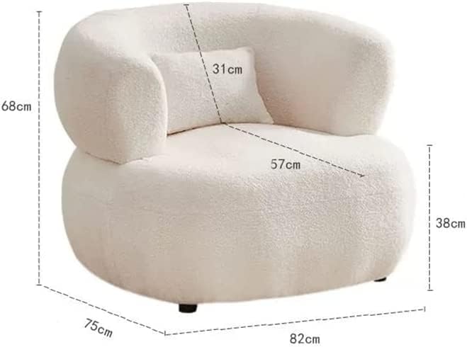 Home Boucle Sofa Chairs Single Seat Comfy Arm Chair Upholstered Living Room Chair Bedroom Furniture