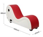 Modern Style Love Sofa Chair Furniture Adult Hotel Stretch Chaise Curved Yoga Lounge Love Sofa Chair (Off White)