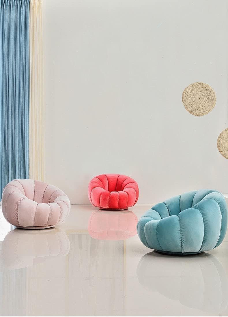 Comfynest Sofa Chair Indoor Pumpkin Shaped Fabric Modern Set Style Living room Furniture lounge chair with ottoman
