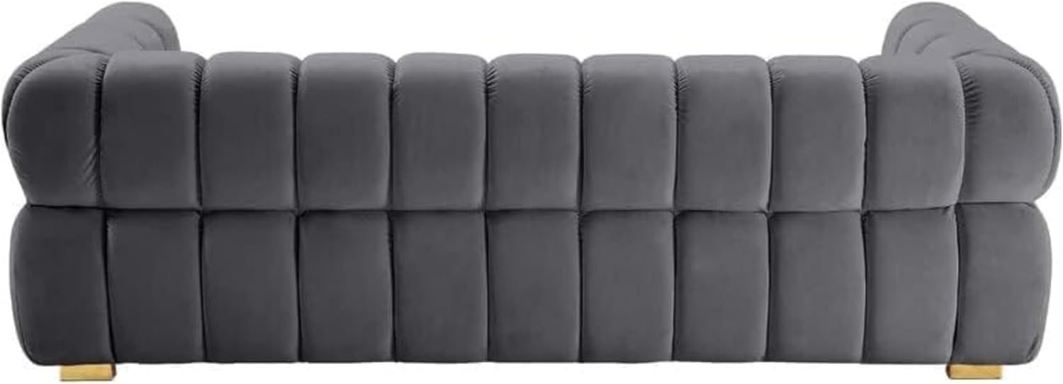 COMFYNEST Luxurious Three-Seater Velvet Arm Sofa - Modern Couch for Living Rooms, Guest Rooms & Hotels