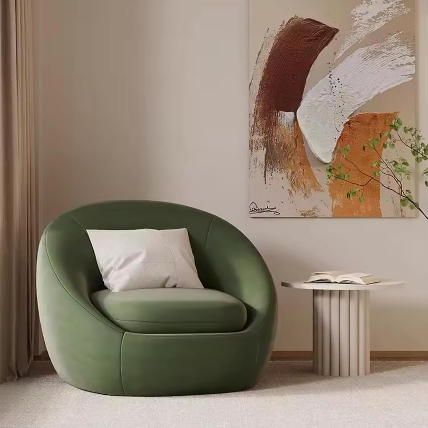 Comfynest School Corner Couch Apartment Living Room Sofas, Velvet Living Room Used Sofa Sets Furniture Living Room (Green)