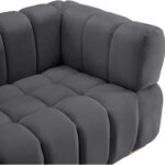 COMFYNEST Luxurious Three-Seater Velvet Arm Sofa - Modern Couch for Living Rooms, Guest Rooms & Hotels