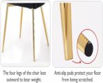 Set of 2 Dining Room Chair with Thick Sponge HIgh Back and Metal Gold Legs For LIving Room Kitchen Room Visitor Chair