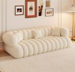 Comfynest Luxurious Comfort with Custom Boucle Sectional Sofa - Hypoallergenic Lambswool, Recliner Boucle Fabric, Versatile Configuration, Stylish Art Deco Design