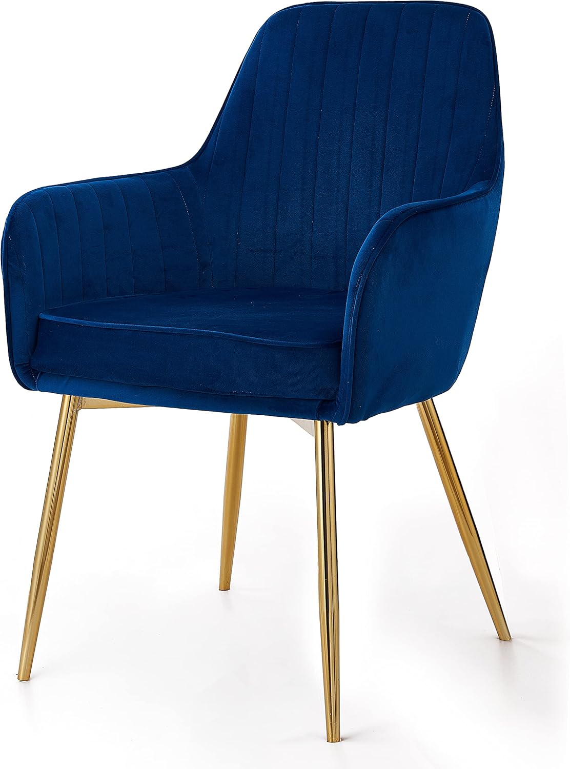 Comfynest Velvet Upholstered Kitchen Chair with Thick Cushions and Metal Legs – Perfect Armchair for Dining and Living Room