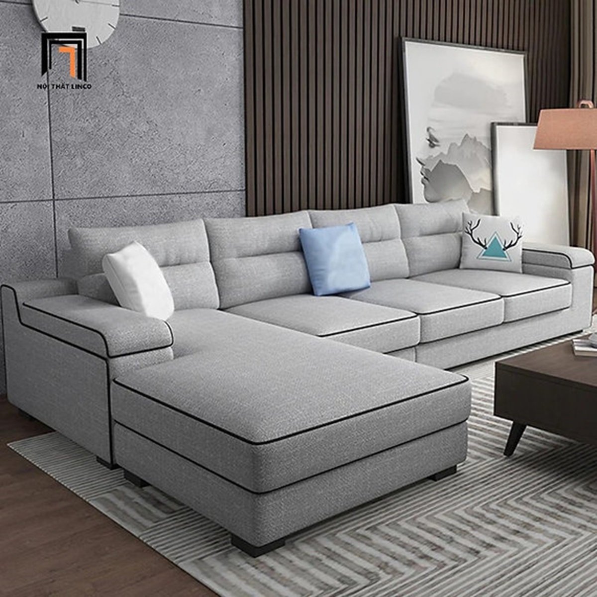 Comfynest Spacious Family L-Shaped Sofa Set - 300 x90x180 cm, Perfect for Large Living Rooms