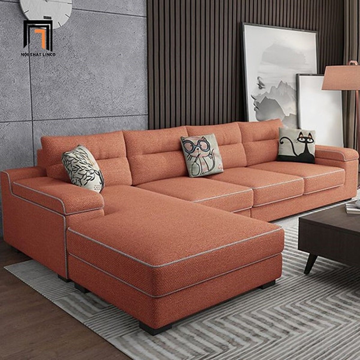Comfynest Spacious Family L-Shaped Sofa Set - 300 x90x180 cm, Perfect for Large Living Rooms