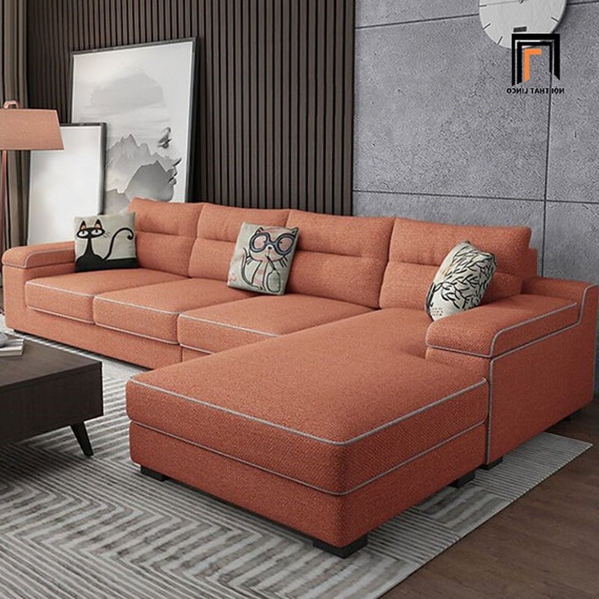 Comfynest Spacious Family L-Shaped Sofa Set - 300 x90x180 cm, Perfect for Large Living Rooms