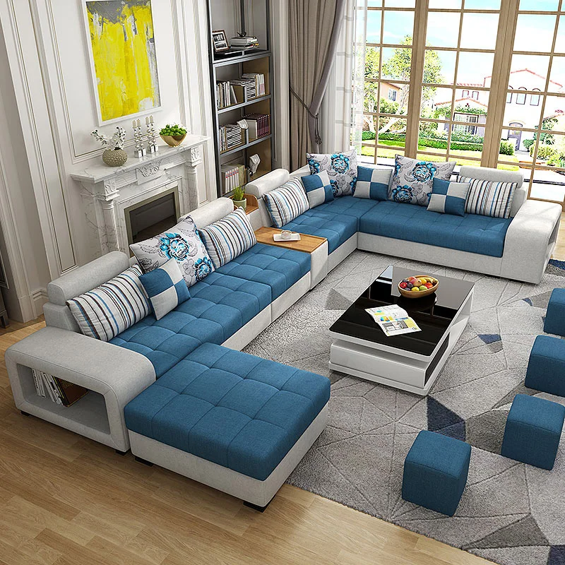 Comfynest 7-Seater Modern Sofa Set with Unique Design, Perfect for Spacious Living Rooms – 238x358x82cm