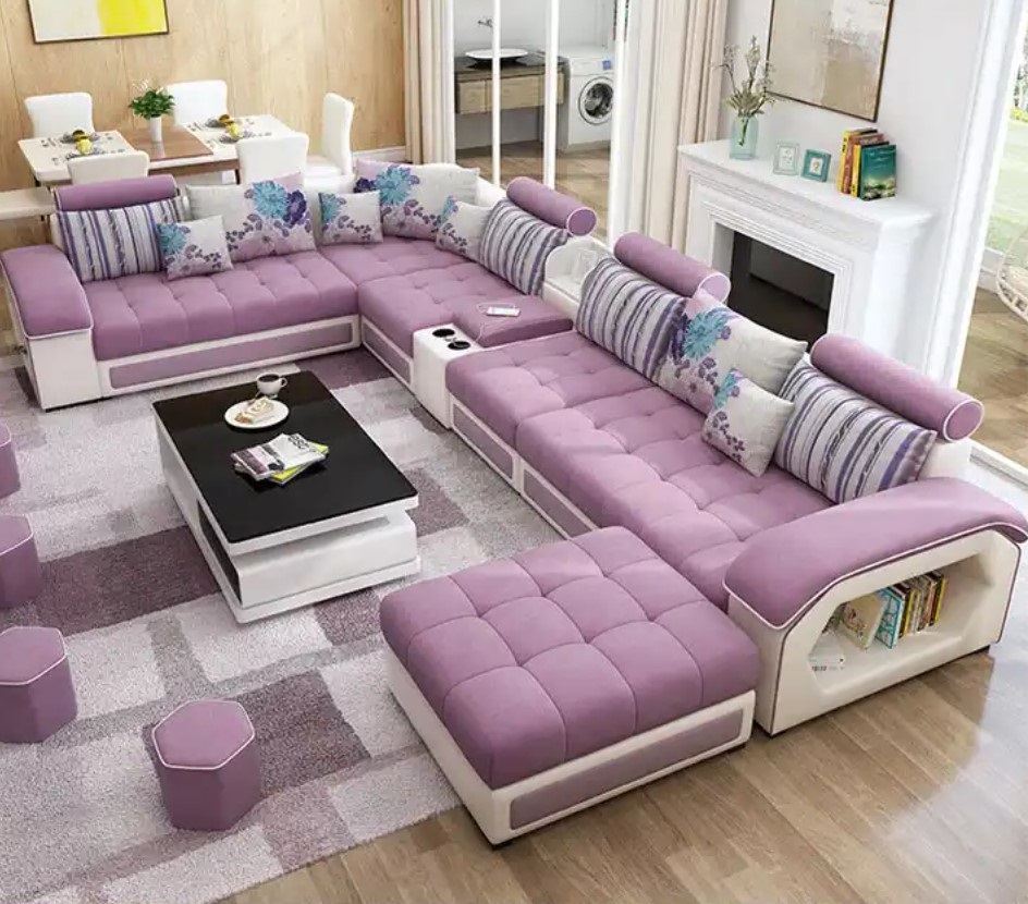 Comfynest 7-Seater Modern Sofa Set with Unique Design, Perfect for Spacious Living Rooms – 238x358x82cm