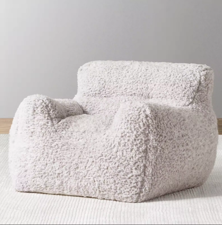 Comfynest Classic Fluffy Bean Bag Leisure Chair for TV Watching and Gaming Sofa Cover, 55.88 cm W x 53.34 cm D x 43.18 cm H