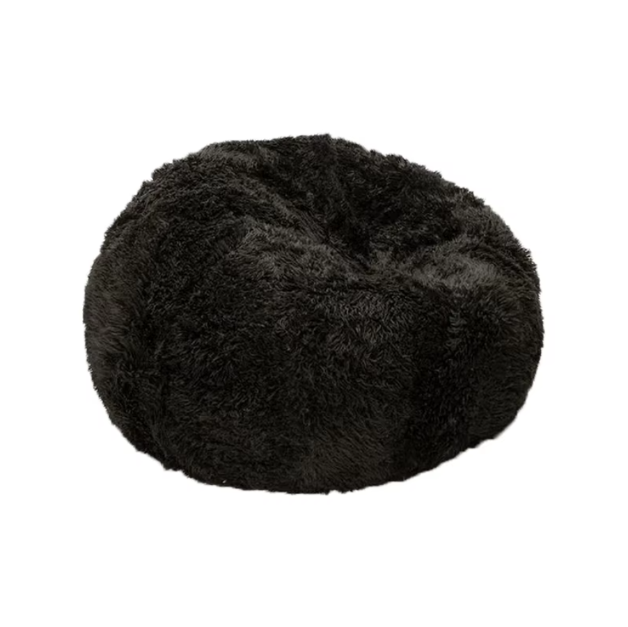 Comfynest Lush Fur Round Plush Bean Bag Chair Cover for Adults, 93x92cm