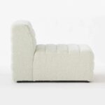 Boucle Armless Stylish Single Seater Accent Sofa Chair