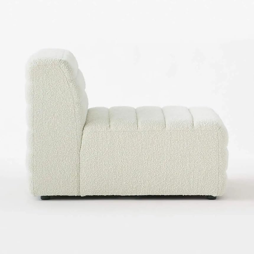 Boucle Armless Stylish Single Seater Accent Sofa Chair