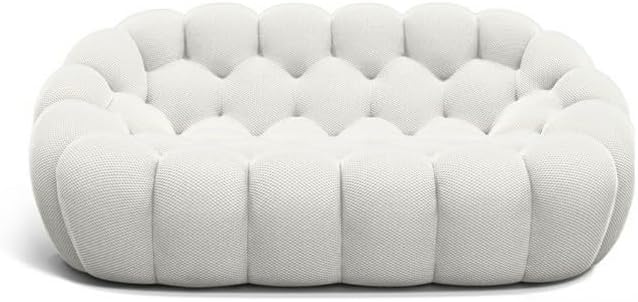 Comfynest Stylish Comfort Modern Wood Sofa With Durable Solid Color Knitted Fabric Upholstery 170.18 X 111.76 X 76.2 Cm