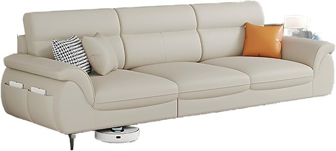 Comfynest Extra Long Pine Wood Modern Sofa With Storage Seats 3 No Resis//Tures Thick Cushion - Anti Cat Scratch Fabric 210 X 86 X 90 Cm