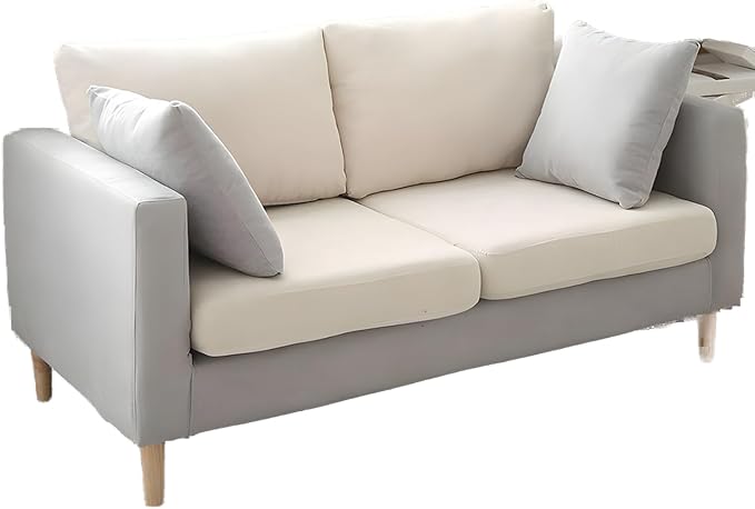 Comfynest Contemporary Fabric Cushioned Sofa with Square Arm for Bedroom