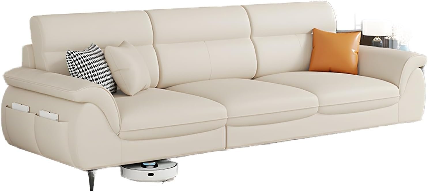 Comfynest Extra Long Pine Wood Modern Sofa With Storage Seats 3 No Resis//Tures Thick Cushion - Anti Cat Scratch Fabric 210 X 86 X 90 Cm