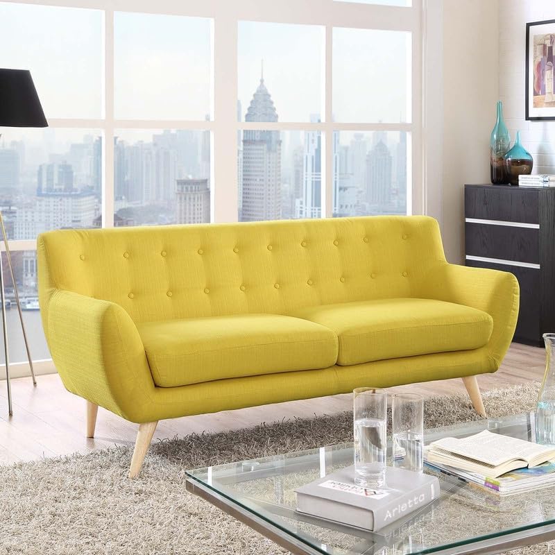 Comfynest Meggie Loveseat 156 X 80 X 80 Cm Yellow