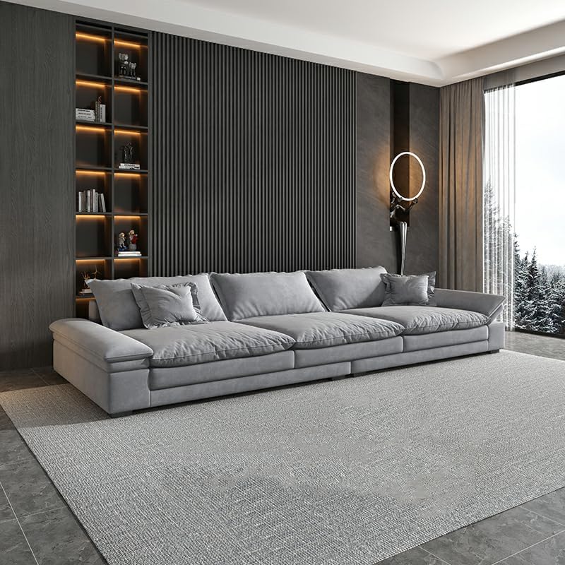 Comfynest Extra Long Modern Fabric Sofa For Extra Comfort And Style In Any Living Room Setting 360.68 X 119.38 X 83.82 Cm