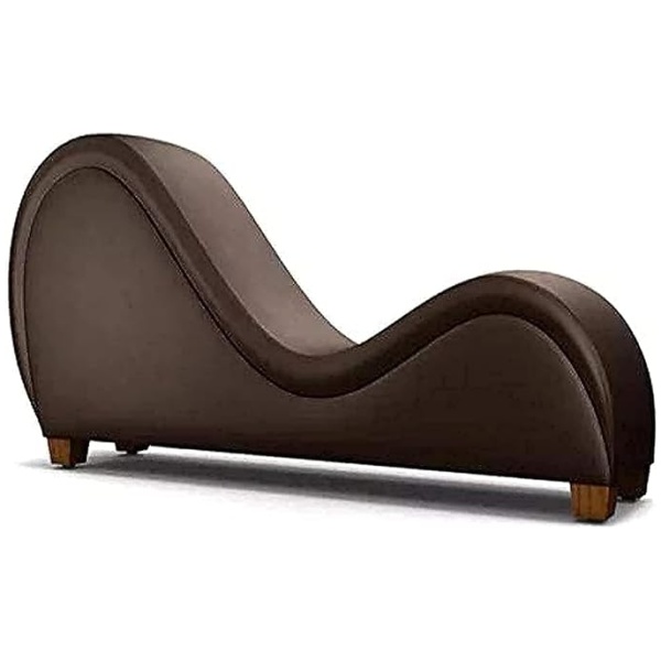 Comfynest PVC Leather S Shape Sofa - Modern, Lavishing Loveseat for Ultimate Comfort (Brown)